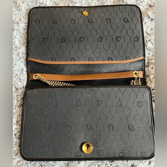 CHRISTIAN DIOR Vintage Monogram Crossbody Purse Signature Shoulder Bag Clutch CD - Picture 5 of 15